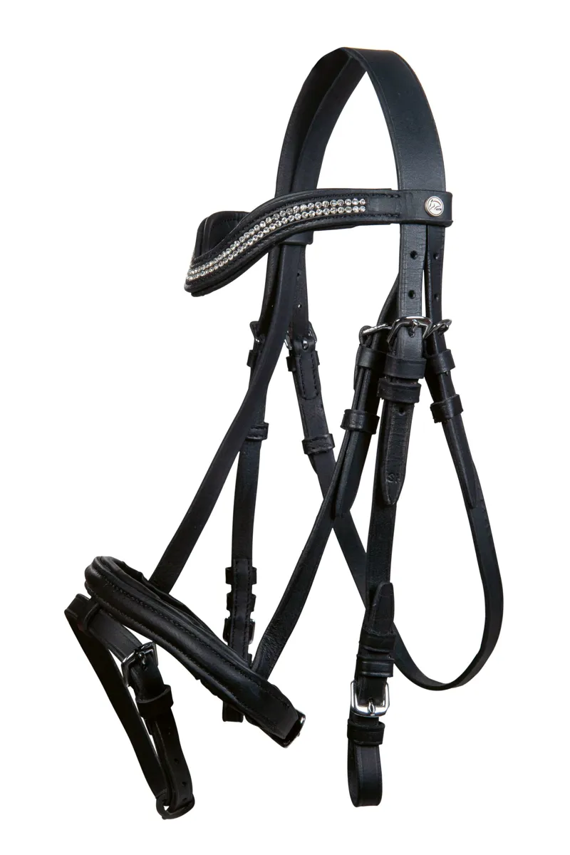HKM Little Star Flash Bridle in Black